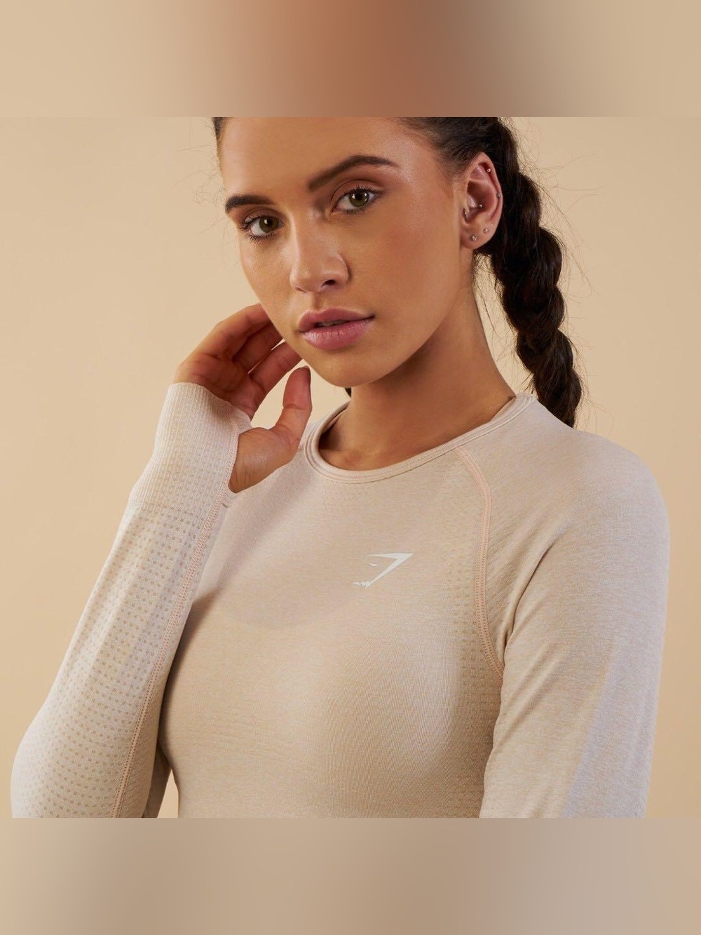 Gymshark Vital Seamless Long Sleeve - light pink marl